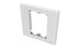 VISION Techconnect Modular AV Faceplate - LIFETIME WARRANTY - Single-Gang UK surround - frame which accommodates two modules - fits to TC3 BACKBOX1G or TC3 MUDRING1G,  or any standard single-gang UK backbox (