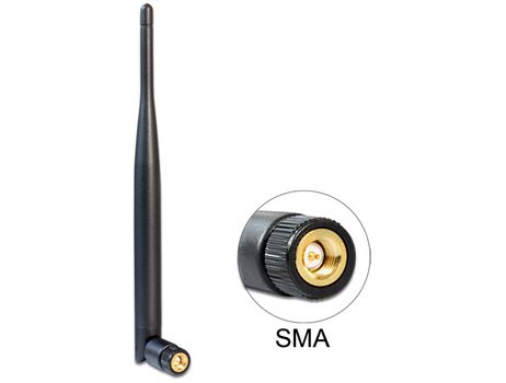 DELOCK WLAN Antenna 802.11 ac/ a/ b/ g/ n SMA 4 - 5 dBi omnidirectional jo (89438)