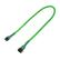 NANOXIA Kabel Nanoxia 3-Pin Verlängerung,  30 cm, neon-green