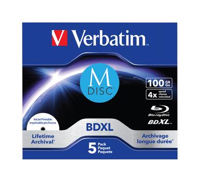 Verbatim M-Disc - BD-R XL x 5 - 100 GB - lagringsmedier (43834)
