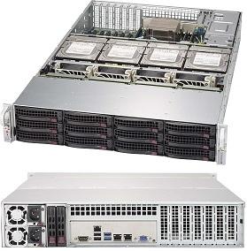 SUPERMICRO 829He1C4-R1K02Lp Rack Black,  (CSE-829HE1C4R1K02LPB)