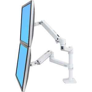 ERGOTRON LX DUAL STACKING ARM MOUNT BRIGHT WHITE TEXTURE ACCS (45-492-216)