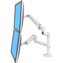 ERGOTRON LX DUAL STACKING ARM MOUNT BRIGHT WHITE TEXTURE ACCS