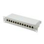 LOGILINK LOGILINK-  Patch Panel 10''-mounting Cat.6A STP 12 ports, grey