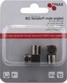 TRIAX IEC Hona Till F-Hane Vinklad 2pack