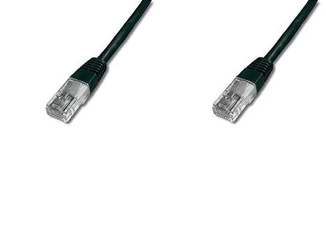 ASSMANN Electronic CAT5EU-UTP PAT.CABLE 0.5M BLACK CU PVC AWG 26/7 CABL (DK-1511-005/BLACK)