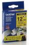 BROTHER Tape/12mm black on yellow f P-Touch