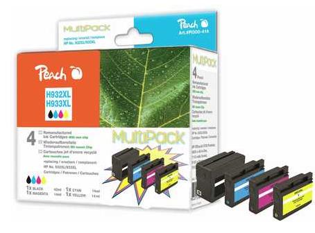 PEACH SparPack Tintenpatronen mit Chip HP 932XL, 933XL (PI300-416)