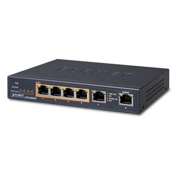 PLANET Switch  6-p Gigabit 4xPoE+ Desktop B55W External Power (GSD-604HP)