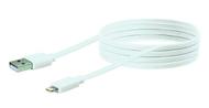 SCHWAIGER USB 2.0 Kabel Apple Lightning 2,0m Flachkabel weiß (LKF200L532)