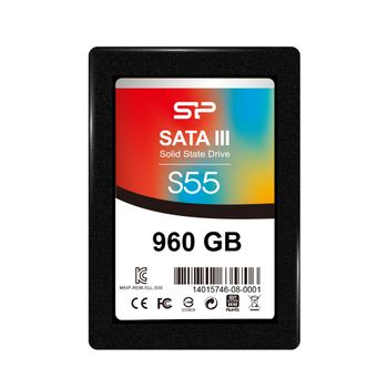 SILICON POWER SSD 960GB  Silicon Power 2,5"" SATAIII S55 7mm Black for Gam (SP960GBSS3S55S25)