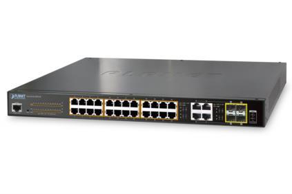 PLANET 24PORT SWITCH 802.3AT POE+4PORT GB TP/SFP COMBO MANAGED          IN CPNT (GS-4210-24PL4C)