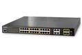 PLANET Switch 24-p Gigabit +4xSFP 24xPoE 10/100/1000 Mbps 2xSFP/TP Layer 2