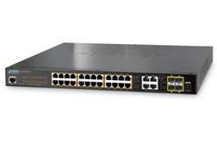 PLANET 24PORT SWITCH 802.3AT POE+4PORT GB TP/SFP COMBO MANAGED          IN CPNT