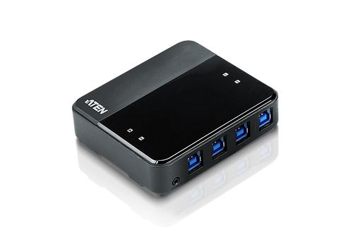 ATEN USB 3.0 hubb för 4 datorer, 4xUSB A hona, 4xUSB B hona, svart (US434-AT)