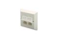 DIGITUS DCI  for 2 x keystone RJ45 45° uttak 86x86 mm