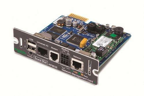 APC Network Management Card 2 with Environmental Monitoring,  Out of Band Management and Modbus - Remote management adapter - SmartSlot - 10/100 Ethernet - for P/N: GVX500K1250GS,  GVX500K1500GS,  GVX750 (AP9635)