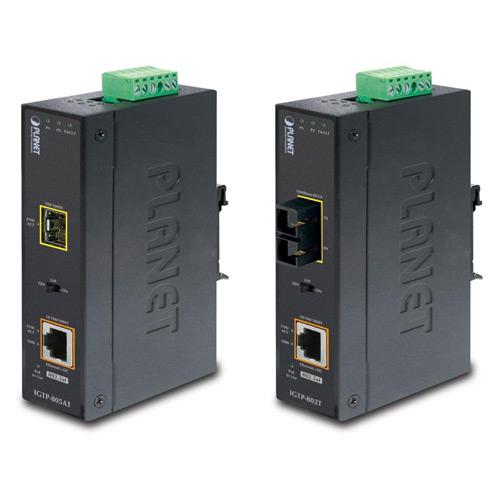 Planet - IGTP-805AT - fibermedieomformer - 10Mb LAN, 100Mb LAN, 1GbE