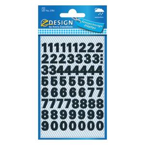 AVERY 3781 Number labels weatherproof  black 9,5mm (130) (3781*10)