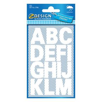 AVERY 3786 letter labels weatherproof A-Z white 25 mm (30) (3786*10)