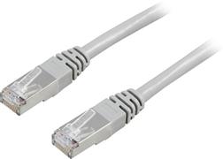 Deltaco F / UTP, Cat5e patch cable, 1m, gray