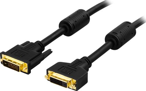 DELTACO DVI monitor cable Dual Link, DVI-D output- DVI-D input 2m (DVI-602A)