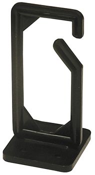 DELTACO Cable hangers, screw mounting, 13x43x89mm,  plastic, black (FA-770-1-BK $DEL)