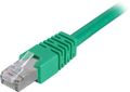 DELTACO FTP Cat.6 patch cable 0.5m, green