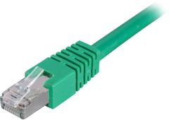 DELTACO FTP Cat.6 patch cable 0.5m, green