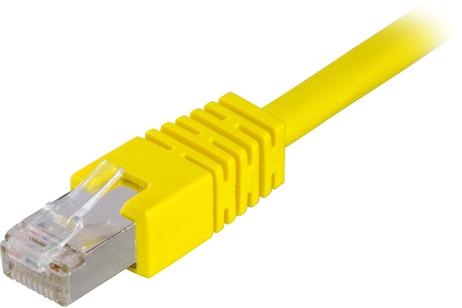 Deltaco Koblingskabel - RJ-45 (hann) til RJ-45 (hann) - 50 cm - FTP - CAT 6 - gul (STP-60GL)