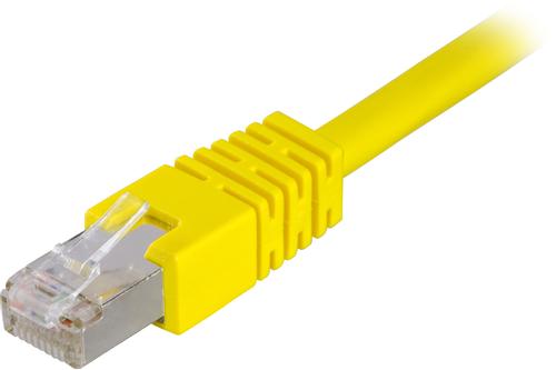DELTACO FTP Cat.6 patch cable 0.5m, yellow (STP-60GL)