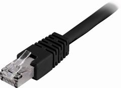 DELTACO FTP Cat.6 patch cable 0.5m, black