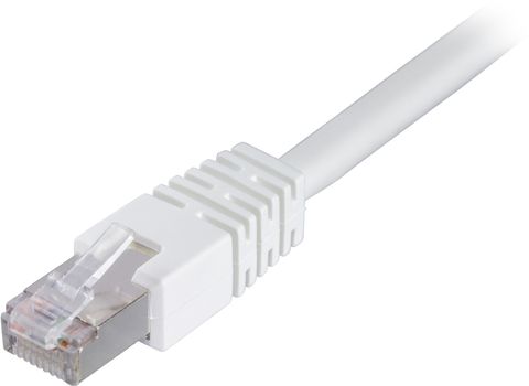 DELTACO FTP Cat.6 patch cable 0.5m, white (STP-60V)