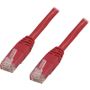 DELTACO UTP Cat.6 patch cable, cross-connected 0.5m, red