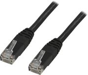 Deltaco U/UTP Cat6 patchkabel 1m sort