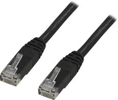 Deltaco U/UTP Cat6 patchkabel 1m sort