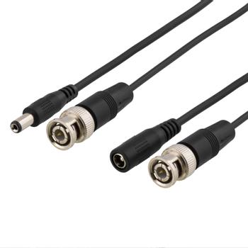 DELTACO coaxial cable with BNC and power, BNC m - m, 2,1mm, 3m, black (MM-82A)