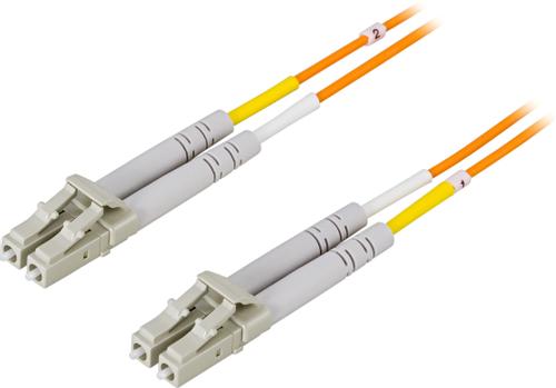 DELTACO Fiber cable LC - LC, duplex, multimode,  2m (LCLC-2M)