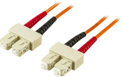 DELTACO Fiber cable SC - SC 50/125 duplex multimode 1m (FB-21)