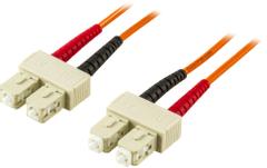 DELTACO Fiber cable SC - SC 50/125 duplex multimode 10m