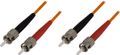 DELTACO Fiber cable ST - ST, duplex, multimode 1m