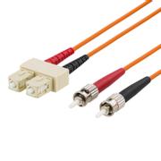 DELTACO Fiber cable ST - SC, duplex, multimode 3m