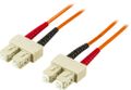 DELTACO Fiber cable SC - SC, duplex, multimode 1m