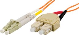 Deltaco Fiber cable LC - SC, duplex, multimode, 10m
