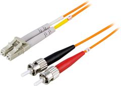 DELTACO Fiber cable LC - ST, duplex, multimode, 10m