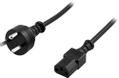 DELTACO Power cable 2m Power DK EDB Male Power IEC 60320 C13