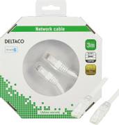DELTACO Blister, UTP Cat.6 patch cable 3m, white