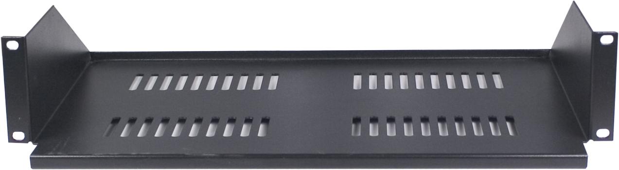 TOTEN 19" fast hylde, 2U, 267mm dyb, maks 8Kg (SA.0052.021)