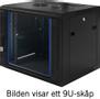 TOTEN WM 6412 12U / 450 mm seinäkaappi lasiovella, musta