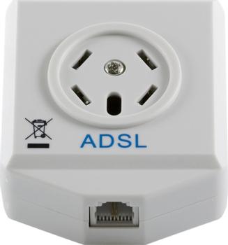 DELTACO ADSL Splitter | - | Adaptor | White (SPLITTER)